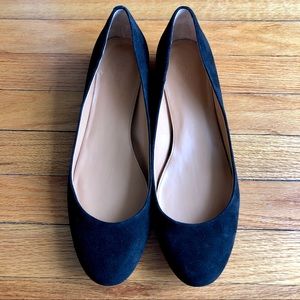 J. Crew black suede flats